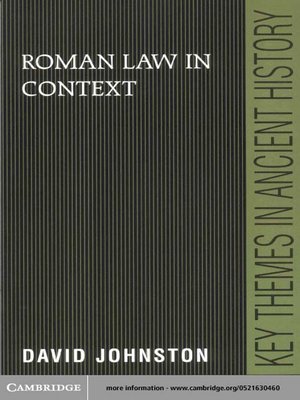 cover image of Roman Law in Context